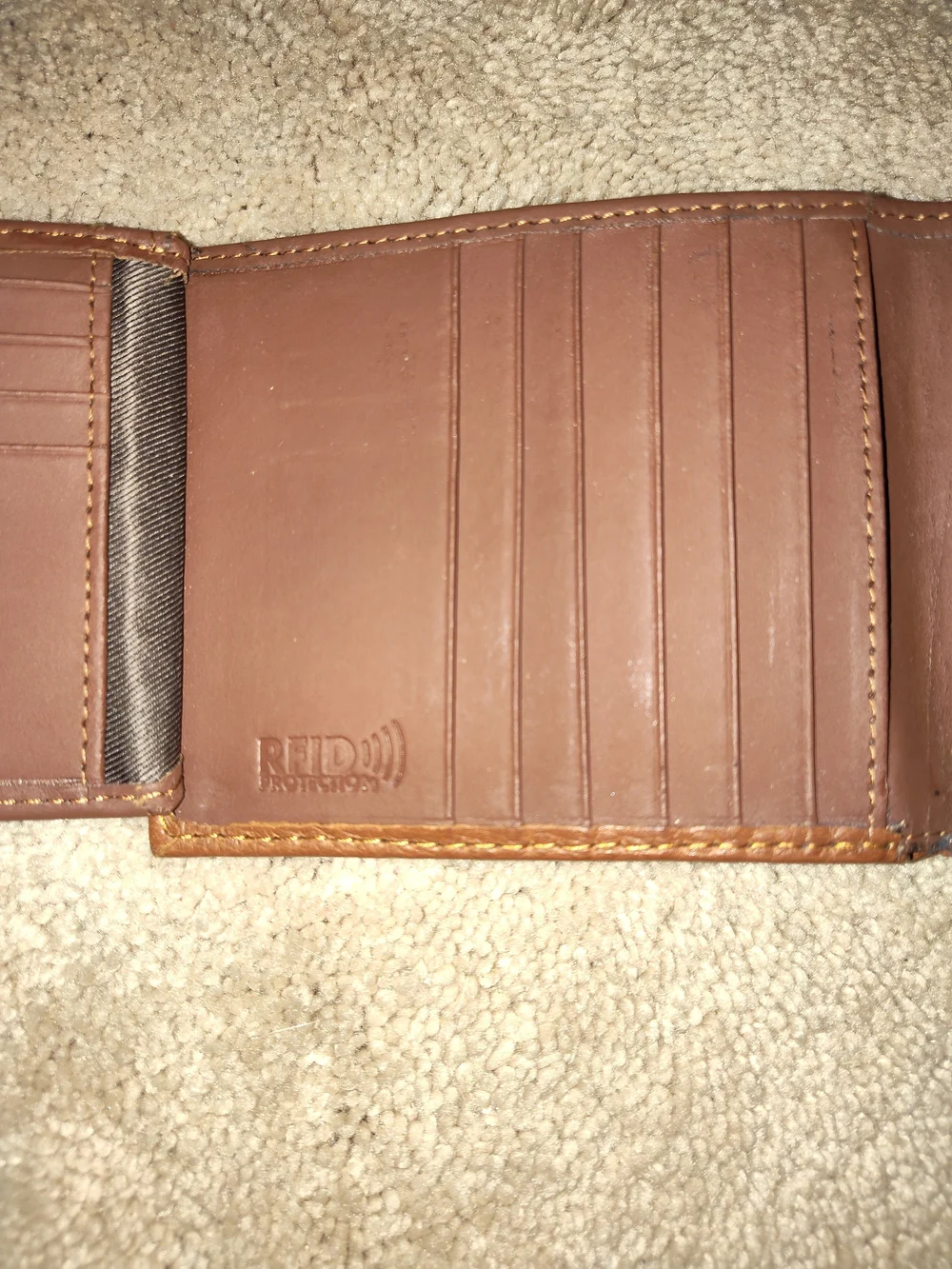 Genuine Leather Wallet Bundle RFID Trifold & Western Cowhide Hair on Hide